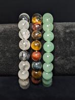 3 prachtige tiger-ox-hawks eye, toermalijnkwarts,