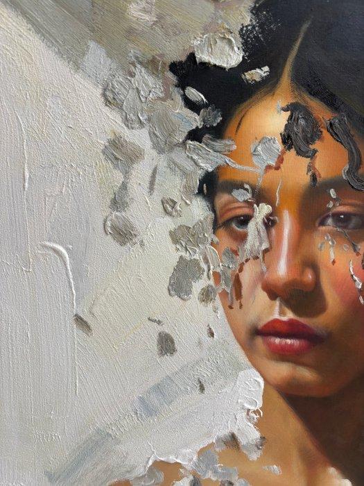 Damien Valois - l’ âme 3, Antiek en Kunst, Kunst | Schilderijen | Modern