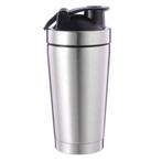Fitness beker 500 ml | roestvrij stalen proteïne shaker, Ophalen of Verzenden, Nieuw