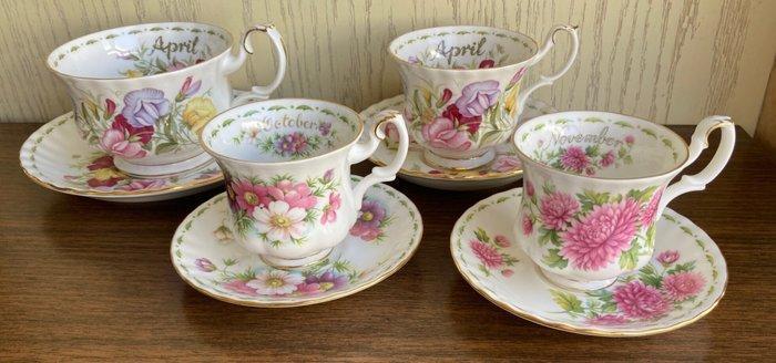 Royal Albert - Bone China - Koffie- en theeservies (8) -, Antiek en Kunst, Antiek | Meubels | Tafels