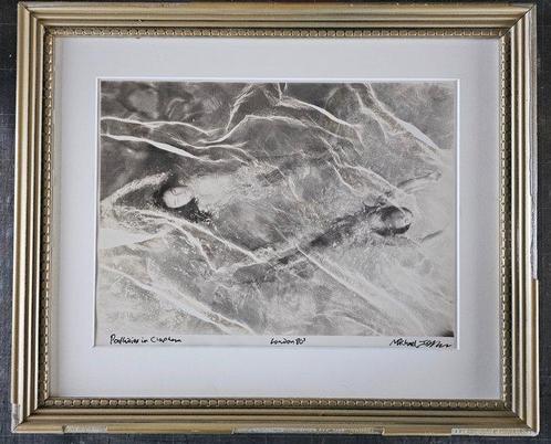 Michael Joseph - Swimming opposite - unique ADP in upcycled, Antiek en Kunst, Kunst | Schilderijen | Modern
