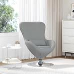 vidaXL Eivormige stoel Lichtgrijs 63 x 73 x 90 cm Stof, Huis en Inrichting, Fauteuils, Verzenden, Nieuw