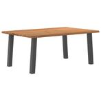 vidaXL Eettafel rechthoekig 180x120x74 cm massief eikenhout, Huis en Inrichting, Tafels | Eettafels, Verzenden, Nieuw