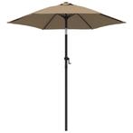 Taupe Parasol 200x224cm | OP = OP | Zomerdeal, Tuin en Terras, Nieuw, 2 tot 3 meter, Stokparasol, Kantelbaar