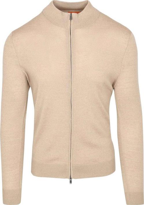Suitable Cardigan Merino Sand maat Maat 52/54 (L) Heren, Kleding | Heren, Truien en Vesten, Beige, Nieuw, Maat 52/54 (L), Verzenden