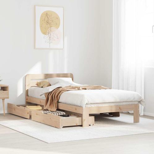 vidaXL Bedframe zonder matras massief grenenhout 75x190 cm, Huis en Inrichting, Slaapkamer | Bedden, Nieuw, Verzenden