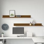 vidaXL Wandkasten 2 st 110x11x9 cm massief grenenhout, Huis en Inrichting, Kasten | Wandmeubels, Verzenden, Nieuw