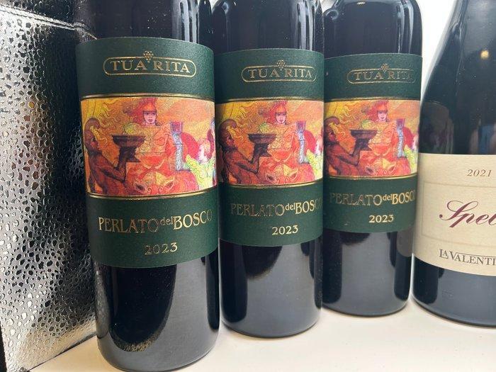 2021 x3 La Valentina Spelt Montepulciano 3x 2023 Tua Rita, Verzamelen, Wijnen