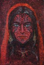 Jacqueline Klein Breteler - Leila, painted on a carpet-XXL