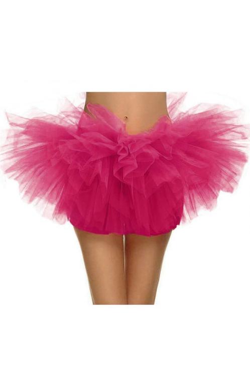 Korte Tutu Donkerroze Tule Rokje XS S M Roze Petticoat Rok D, Kleding | Dames, Carnavalskleding en Feestkleding, Nieuw, Ophalen of Verzenden