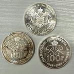Monaco. 100 Francs 1982/1999 (lot de 3 monnaies en argent)
