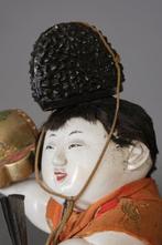 Gosho’ningyô (palace doll) - Gofun pasta, brokaat zijde,