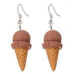 Fako Bijoux - Oorbellen - IJsjes - Hoorntjes - Bruin, Verzenden, Nieuw