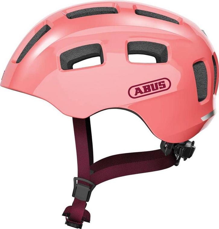 Abus Helm Youn-I 2.0 S Living Coral, Fietsen en Brommers, Fietsaccessoires | Fietshelmen, Nieuw, Verzenden