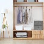 vidaXL Opbergboxen 2 st 43x34x23 cm stof grijs, Doe-het-zelf en Bouw, Kratten en Dozen, Verzenden, Nieuw