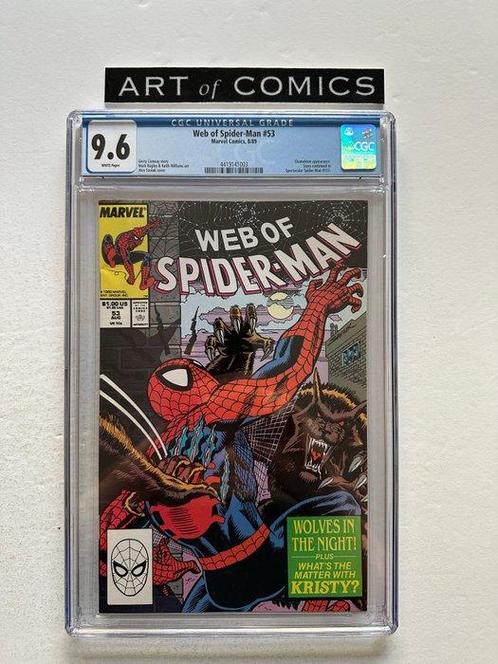 Web of Spider-Man #53 - CGC 9.6 - Chameleon Appearance - 1, Boeken, Strips | Comics