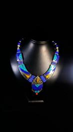 lapis lazuli + turkoois Berber-halsketting ketting - Hoogte:, Verzamelen, Mineralen en Fossielen