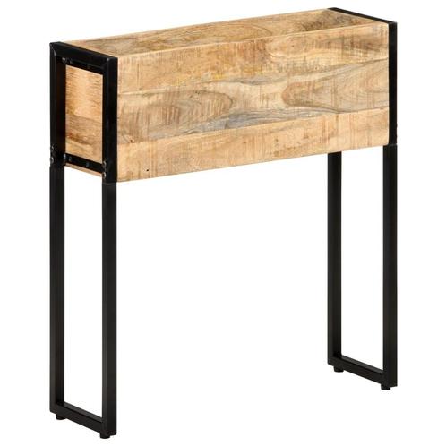vidaXL Plantenbak 60x20x68 cm ruw mangohout, Tuin en Terras, Bloempotten, Nieuw, Verzenden