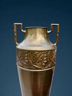 Vaas - Messing - 1920s Jugendstil - H42,5cm, Antiek en Kunst