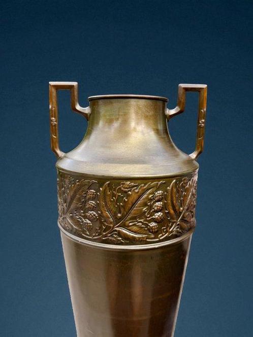 Vaas - Messing - 1920s Jugendstil - H42,5cm, Antiek en Kunst, Kunst | Designobjecten