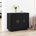 vidaXL Dressoir Zwart 92 x 35 x 75 cm Bewerkt hout, Huis en Inrichting, Verzenden, Nieuw