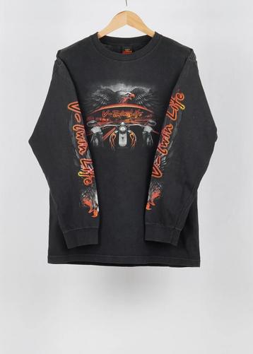 Vintage Hot Leathers T-shirt in Black size L, Ophalen of Verzenden, Nieuw