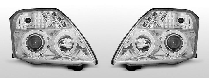 Koplampen Angel Eyes | Citroen C2 2003-2010 | chroom, Auto-onderdelen, Verlichting, Nieuw, Peugeot, Verzenden