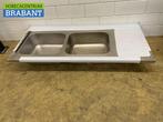 RVS Spoelblad Dubbele spoelbakken 180 x 80 cm Horeca, Zakelijke goederen, Ophalen of Verzenden, Nieuw in verpakking