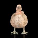 Oud-Chinees, Han-dynastie Aardewerken Vogel op Bronzen Poten, Antiek en Kunst