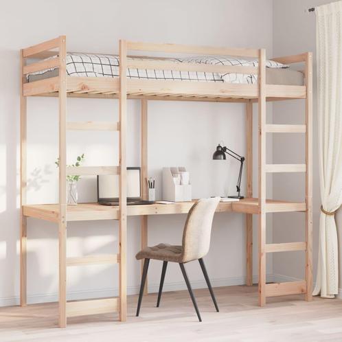vidaXL Hoogslaper zonder matras massief grenenhout 80x200 cm, Huis en Inrichting, Slaapkamer | Bedden, Nieuw, Verzenden