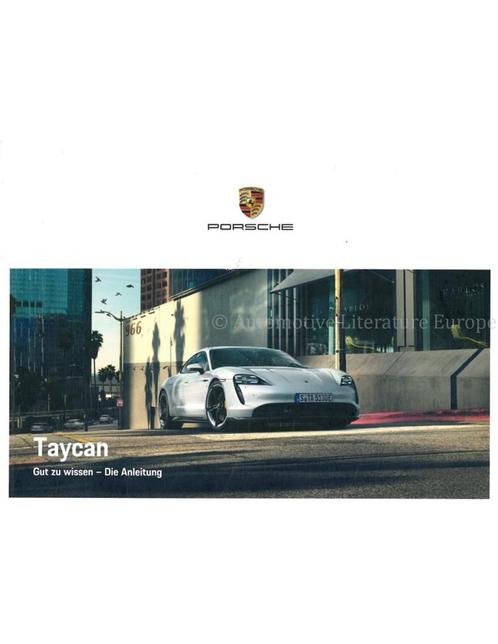2021 PORSCHE TAYCAN INSTRUCTIEBOEKJE DUITS, Auto diversen, Handleidingen en Instructieboekjes