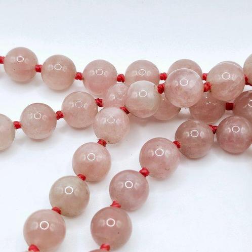 Tibétain ancien ou népalais Quartz rose Collier Mala Rituel, Antiek en Kunst, Antiek | Overige Antiek