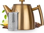 2dekans | Vaja® Theepot Juliette Goud - Dubbelwandig - 1, Collections, Marques & Objets publicitaires, Ophalen of Verzenden