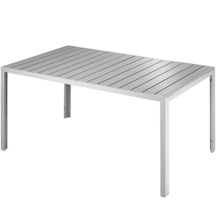 tectake Aluminium tuintafel Bianca in hoogte verstelbare voe, Tuin en Terras, Tuinsets en Loungesets, Verzenden