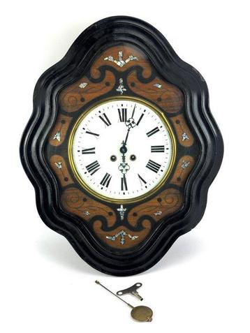 Ossenoog klok -   Hout - 1850-1900, Antiek en Kunst