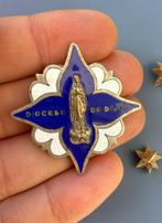 Gotische Victoriaanse speld in brons en vermeil (goudlaag op