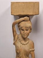 sculptuur, 3 Statue / Fregi in Legno realizzati a mano - 57