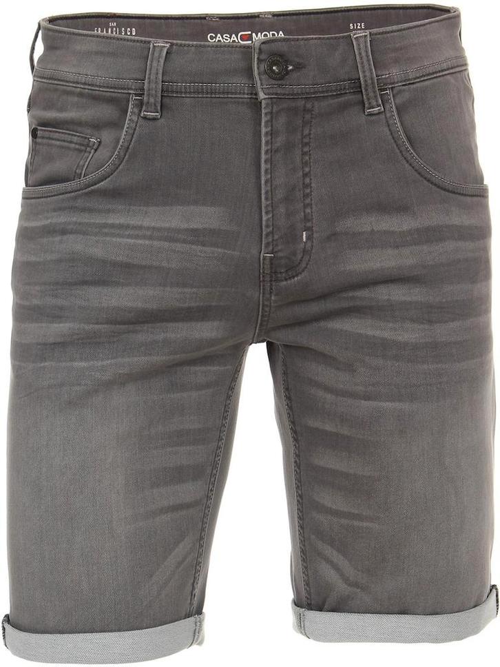 Casa Moda Korte Broek San Francisco Stretch Grijs 513648900, Kleding | Heren, Broeken en Pantalons, Verzenden