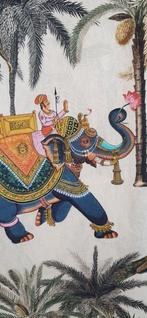 Indiaas stof met majestueuze olifanten In the Jungle -, Antiek en Kunst