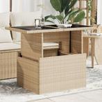 Rattan Tuintafel met Glas | Tweede Kansje | OP = OP, Tuin en Terras, Verzenden, Nieuw, Rechthoekig, Overige materialen