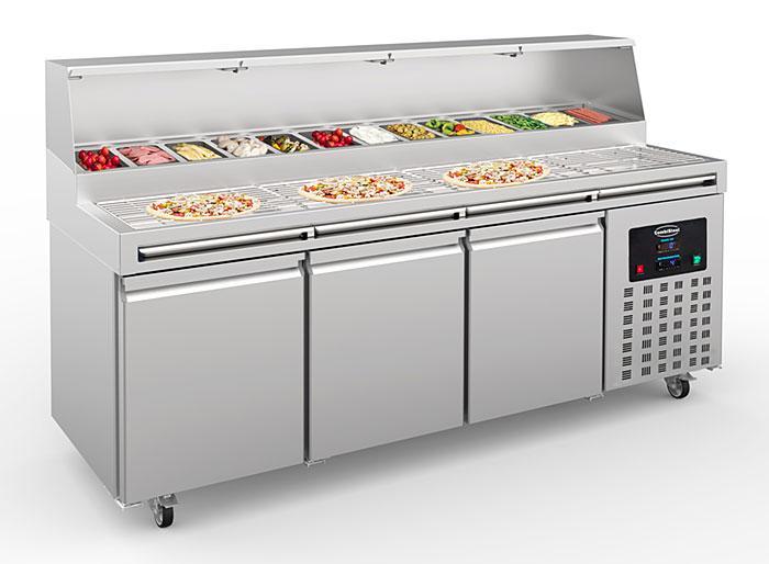 Pizzawerkbank 3 Deuren en 13 x 1/3 Gn Pan, Zakelijke goederen, Horeca | Keukenapparatuur, Koelen en Vriezen, Verzenden