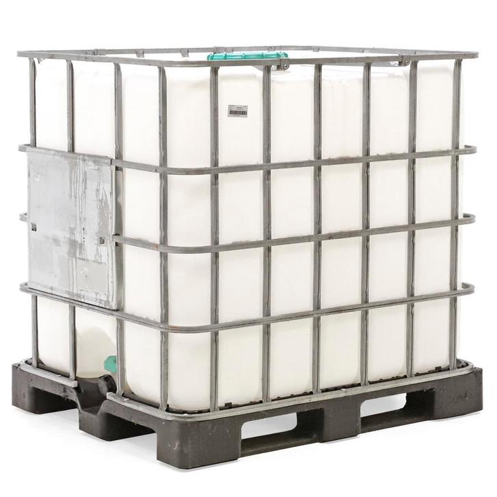 Gebruikte IBC Container vloeistofcontainer 1000 ltr, Tuin en Terras, Regentonnen, Gebruikt, Ophalen of Verzenden