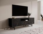 TV-Meubel marmer zwart 150x41x54 met lade, Nieuw, 150 tot 200 cm, Overige materialen, 25 tot 50 cm