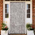 vidaXL Vliegengordijn 100x220 cm chenille taupe en wit, Doe-het-zelf en Bouw, Deuren en Vliegenramen, Verzenden, Nieuw