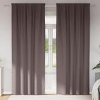 vidaXL Gordijnen met gordijnen 2 pcs Donkerbruin 260x140cm, Huis en Inrichting, Verzenden, Nieuw