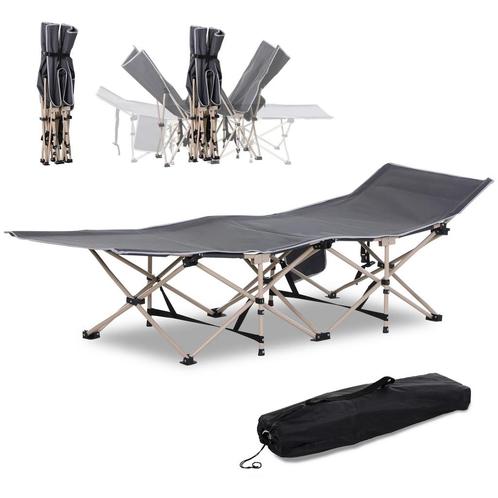 TRUUSK Veldbed met Opbergtas - Opvouwbaar Campingbed - Staal, Caravans en Kamperen, Overige Caravans en Kamperen, Verzenden