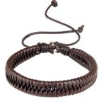 Fako Bijoux® - Armband - Leder - Snake - Bruin, Verzenden