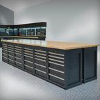 Datona Werkbank PRO - eiken werkblad - 72 lades - 400 cm -, Doe-het-zelf en Bouw, Ophalen of Verzenden, Nieuw