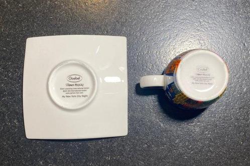Goebel - James Rizzi - Tasse et soucoupe - Porcelaine, Antiek en Kunst, Antiek | Glaswerk en Kristal