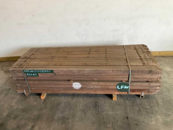 Veiling - 160x Azobé hardhouten tuinpaal gepunt 300x7x7cm, Tuin en Terras, Palen, Balken en Planken, Nieuw